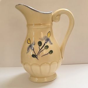 VINTAGE Blue and Yellow leaves Pitcher Jug.